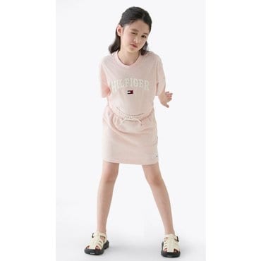 타미힐피거키즈 25년 S/S      T42F1TSC130GT1       헤더 테리 스커트
