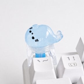 키캡 야광 아기물범 뒤로쿵 포인트 커스텀 기계식 키보드 꾸미기 키캡놀이 클릭커 DIY