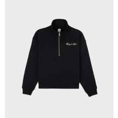 공식 온라인 Cursive Logo Quarter Zip 반집업 SRB1ZU304BK