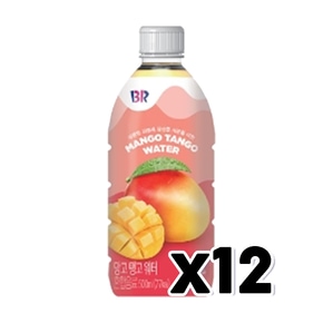 베스킨라빈스 망고탱고과즙워터 페트음료 500ml x 12개