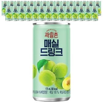  해태 과일촌 매실 드링크 175ml x 30캔