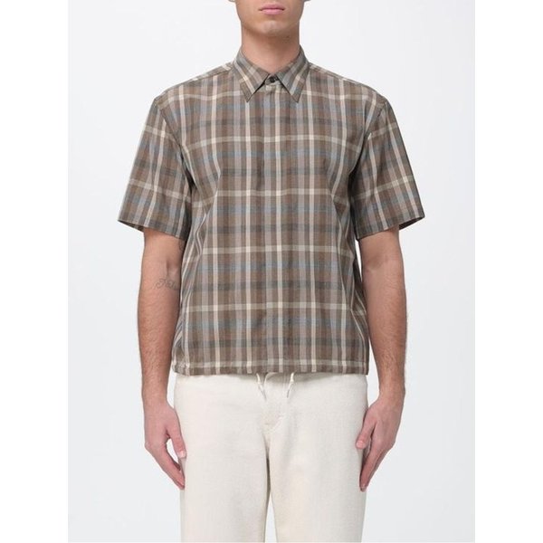 26SS 오라리 반팔 셔츠 A26SS02TC TOP BROWN CHECK DOM