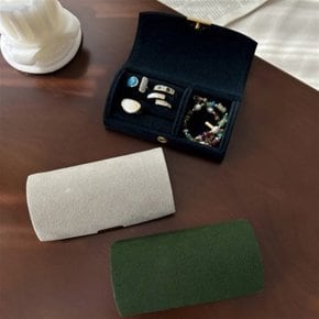 스웨이드 휴대용 반지 보관함 주얼리 정리함 보석함