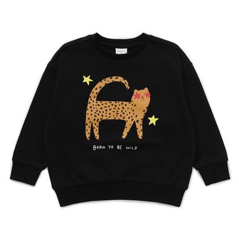 래핑차일드 [여주점] [오프라벨 여주점] 래핑차일드 (BK) 레오파드 맨투맨 (85A39-332-02)