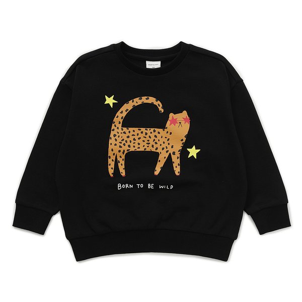 [여주점] [오프라벨 여주점] 래핑차일드 (BK) 레오파드 맨투맨 (85A39-332-02)