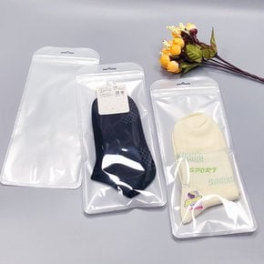 지퍼백 소분 걸이 포장 파우치 후크걸이 투명 컬러 소분팩 구멍 비닐팩 반투명 11x25