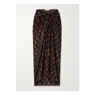 울라존슨 파즈 프린트 코튼 혼방 보일 파레오 브라운 1647597325638144