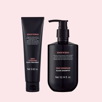 모레모 새치 커버 블랙 샴푸 (300ml) + 새치 커버 블랙 트리트먼트 (100g)