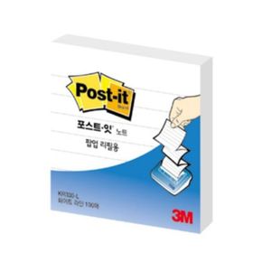 포스트잇 노트 팝업리필 화이트라인 3M KR330L X ( 3매입 )