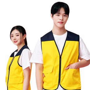 T/C 브이넥 조끼(CSR-907) 옐로우