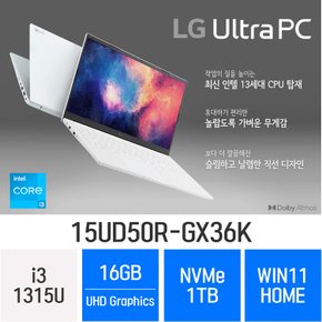 LG전자 2023 울트라PC 15UD50R-GX36K - 램 16GB / NVMe 1TB / 윈11 홈