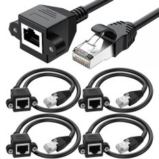 Xiatiaosann 4 CAT6 LAN RJ45 - TV PC 30cm 팩 이더넷 연장 케이블 네트워크 패치 코드 남성