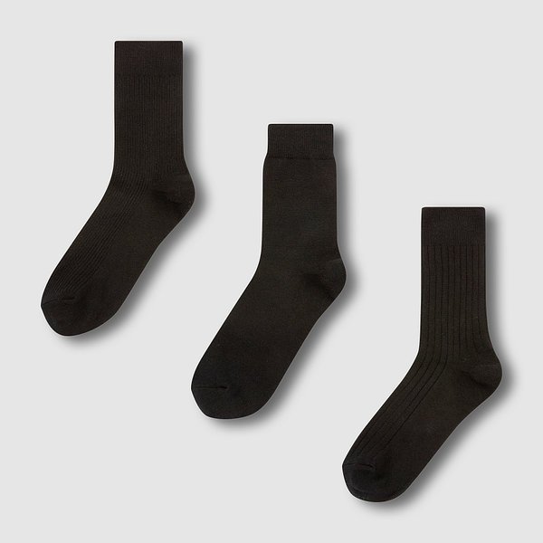 남 에센셜 코튼 중목 양말 3족 J146903300099