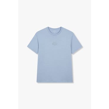 ARMANI EXCHANGE 남성 자수 로고 숏 슬리브 티셔츠(A415130115)라이트블루