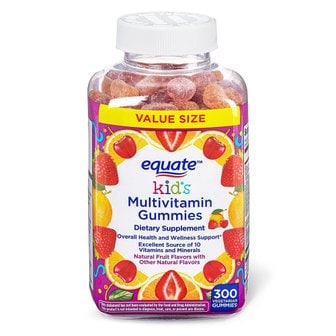 이퀘이트 키즈 종합비타민 과일맛 구미 300정 젤리 Equate Kid Multivitamin