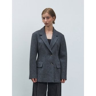 모한 RTF STITCH LINE WOOL BLAZER_2COLORS