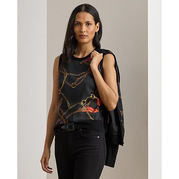 벨트 프린트 슬리브리스 스웨터(WMLRSWESCM20053001)