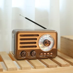 레트로 클래식 블루투스 스피커 FM AM 라디오 AUX CRF-20B