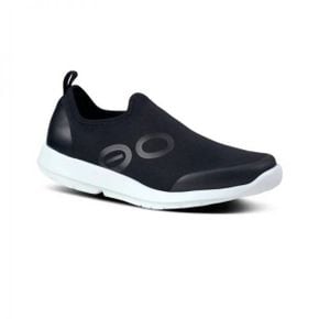 4864656 OOFOS Womens Oomg Sport Low Shoe In White  Black