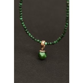 2mm 공작석 Malachite Necklace