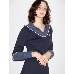 Color Block Cozy Dress_Navy