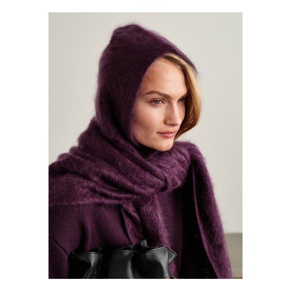 브러시드 캐시미어 발라클라바 와인 레드 46376663162904593