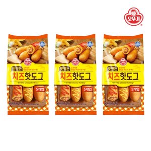 오뚜기 [무료배송][오뚜기] 맛있는 치즈핫도그 400g x 3 (15개입)