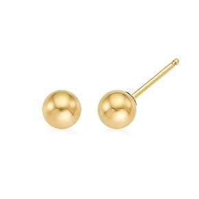 14k 골든볼 귀걸이-4mm