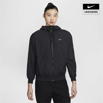 나이키 우먼스 나이키 스포츠웨어 클래식 우븐 루즈 UV 프로텍션 후드 재킷 NIKE FV6299-010