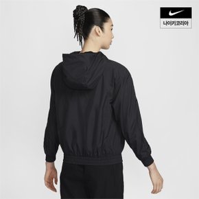 우먼스 나이키 스포츠웨어 클래식 우븐 루즈 UV 프로텍션 후드 재킷 NIKE FV6299-010