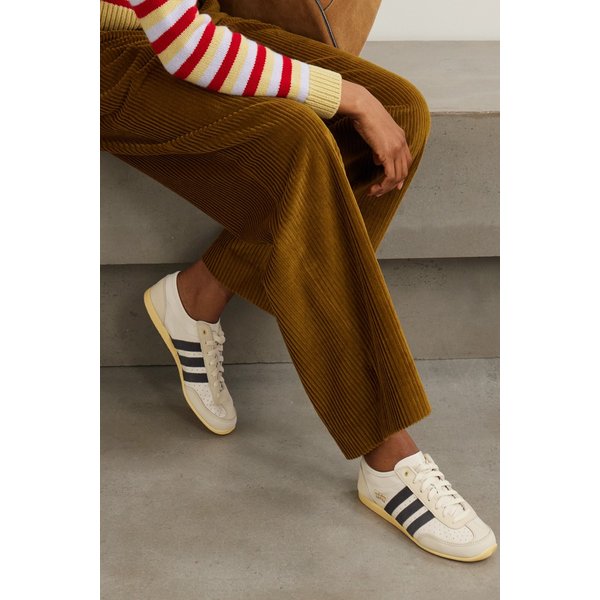 재팬 DECON W 퍼포레이티드 스웨이드 트림 가죽 스니커즈 46376663162980566