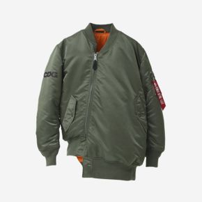 CDG x 알파 인더스트리 바이어스 MA-1 자켓 올리브 CDG x Alpha Industries Bias MA-1 Jacket Ol