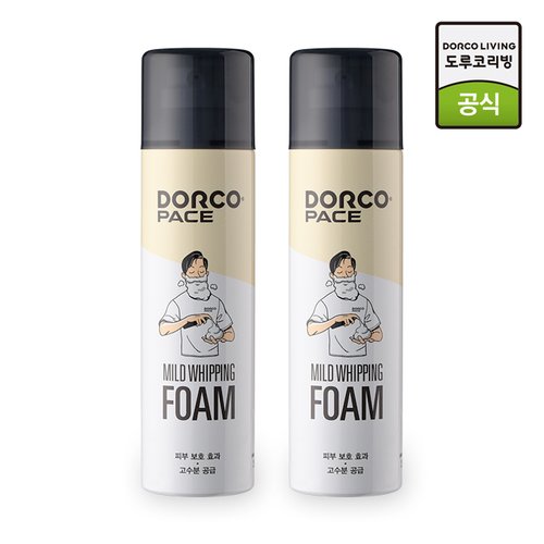 [도루코] 페이스 마일드 휘핑 쉐이빙폼 대용량 250ml 1+1