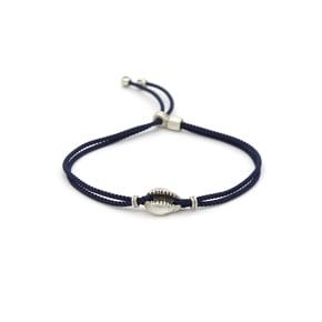 Shell string bracelet (navy)