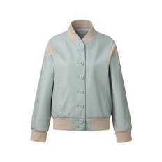 Unisex Italian nappa Lambskin Color block JK-Mint