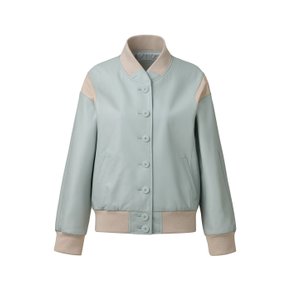 Unisex Italian nappa Lambskin Color block JK-Mint