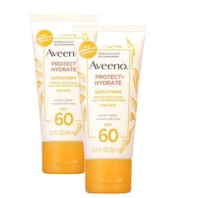 [해외직구] Aveeno 아비노 프로텍트 하이드레이트 선스크린 SPF60 60ml 2팩