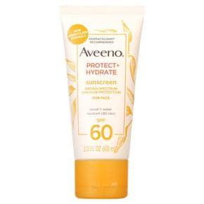 [해외직구] Aveeno 아비노 프로텍트 하이드레이트 선스크린 SPF60 60ml 2팩