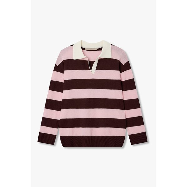 [파주점] 스트라이프 카라 니트 풀오버 7126250102