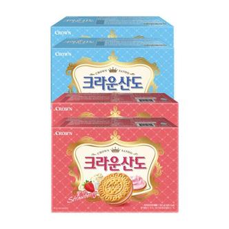  크라운 산도크림, 323g, 2개 + 산도딸기,