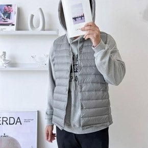 패딩조끼 퀼팅쪼끼 누빔 겨울 여성 남성 경량 다운 베스트 오리털 그레이
