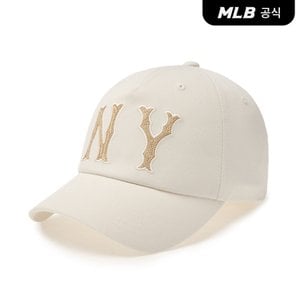 MLB [코리아공식] 베이직 쿠퍼스 워싱 언스트럭쳐 볼캡 NY (Mg.Cream)