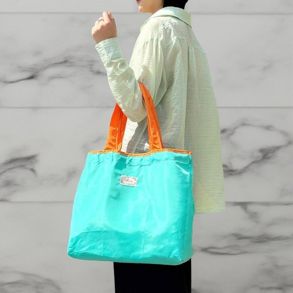 [옷자락] 여성 비비드 색상 경량 수납형 괴물 쇼핑백 숄더백