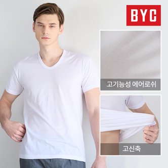 BYC 남성 에어로쉬 반팔런닝 5매