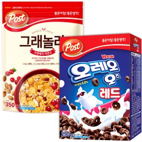 포스트 그래놀라 크랜베리 아몬드 350g + 오레오오즈 레드 250g