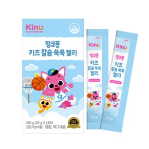 [키누] 핑크퐁 키즈 칼슘 쑥쑥 젤리 / 칼슘 & 마그네슘 함유
