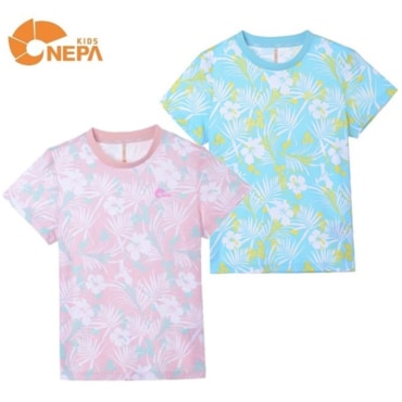 네파키즈 19S/S 트로피칼 패턴 티셔츠-KFD5311