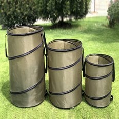  캠핑 3pcs 휴대용 분리수거 세탁물함