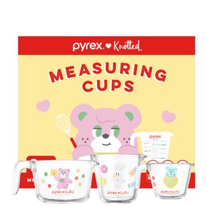 파이렉스 노티드 유리 계량컵 비커 3P 세트(250ml+500ml+1L)[35023285]