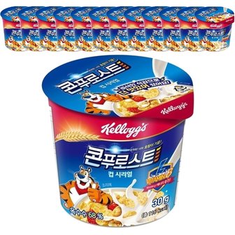 농심 켈로그 콘푸로스트 컵 시리얼 30g x 12개